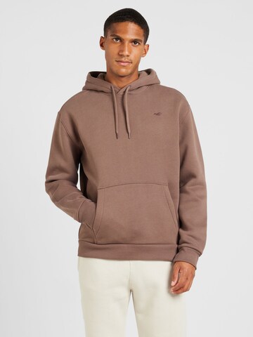 HOLLISTER Sweatshirt in Braun: Vorderseite