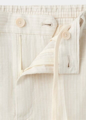 MANGO MAN Regular Pleated Pants 'Soller' in Beige