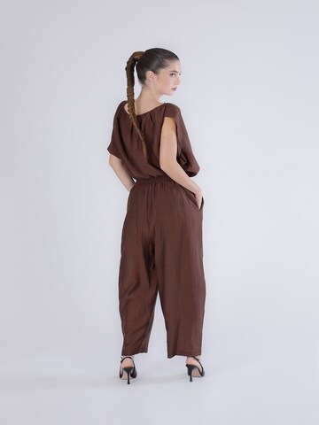 CAFè NOIR Wide leg Broek in Bruin