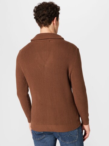 ABOUT YOU Knit Cardigan 'Amin' in Brown