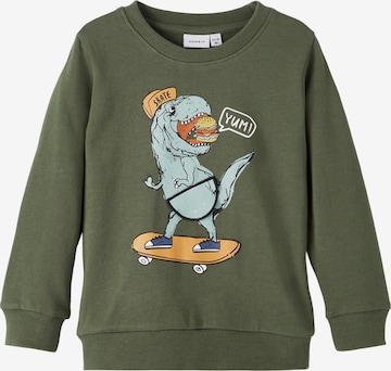 NAME IT Sweatshirt 'Lahaha' in Green: front