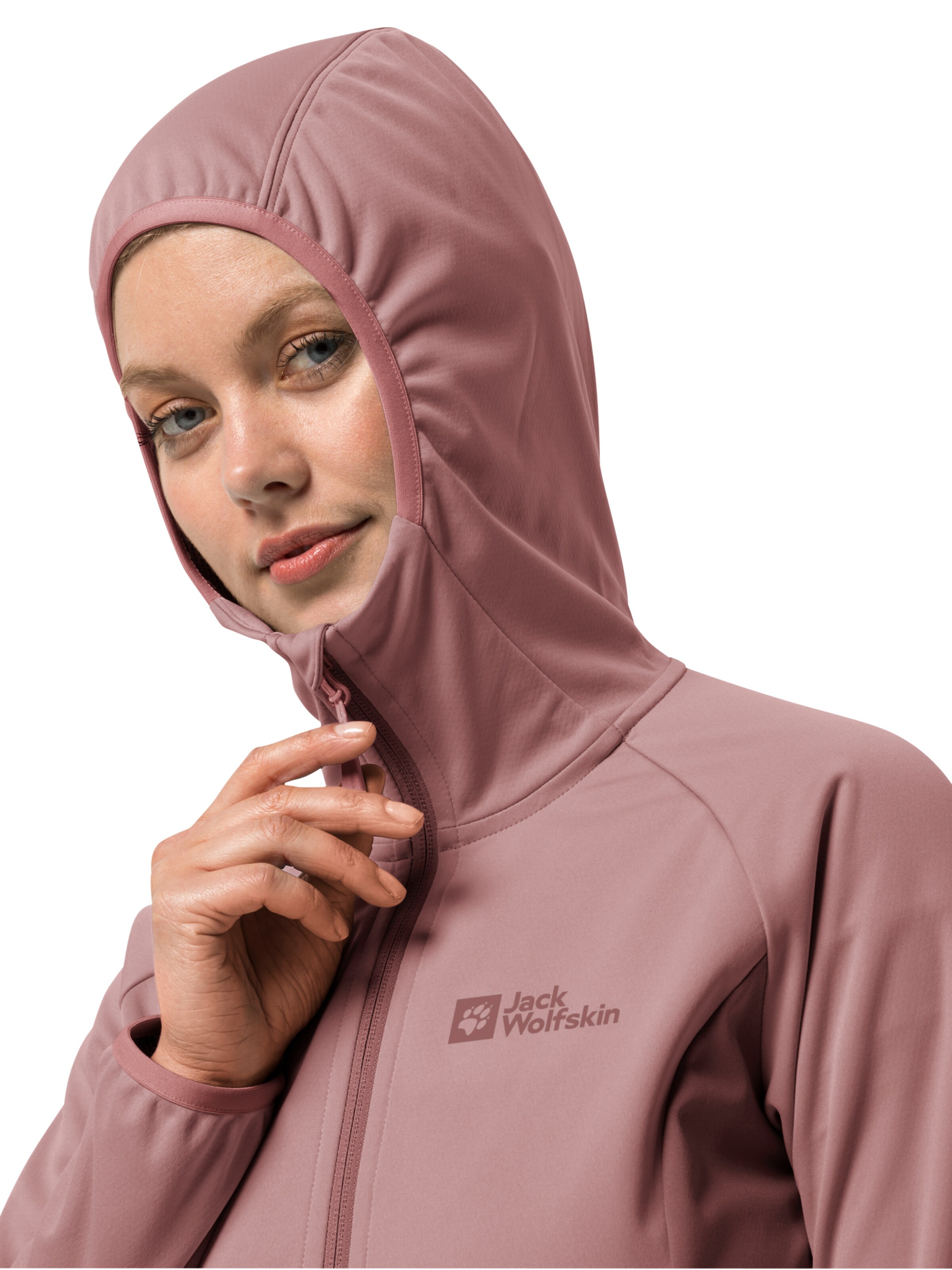 JACK WOLFSKIN Outdoor Jacket in Dusky Pink Dark Pink ABOUT YOU