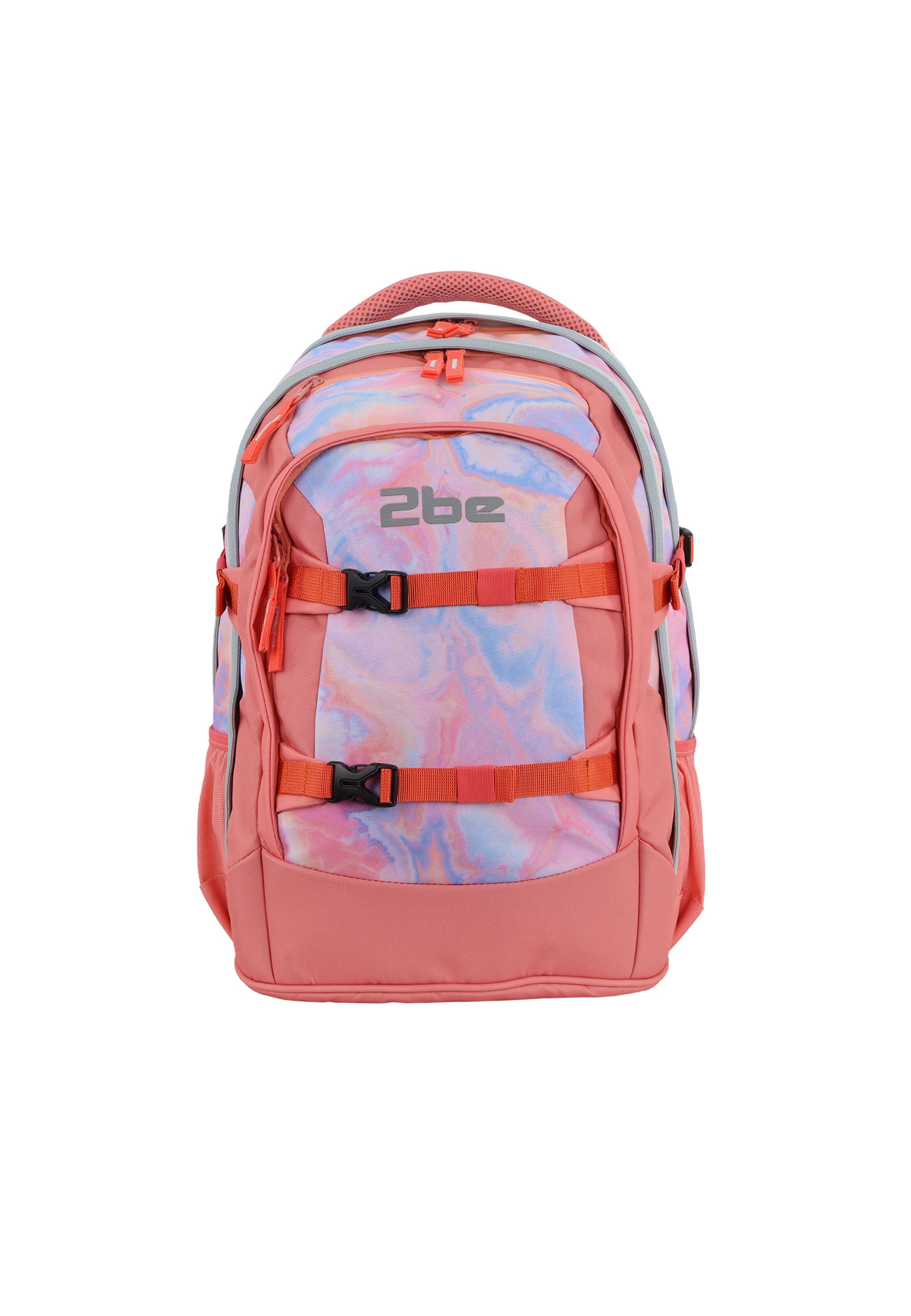 2be Backpack 'Back to School' in Orange: front