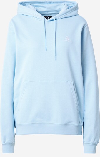 CONVERSE Sweatshirt 'GO-TO' in de kleur Lichtblauw / Wit, Productweergave