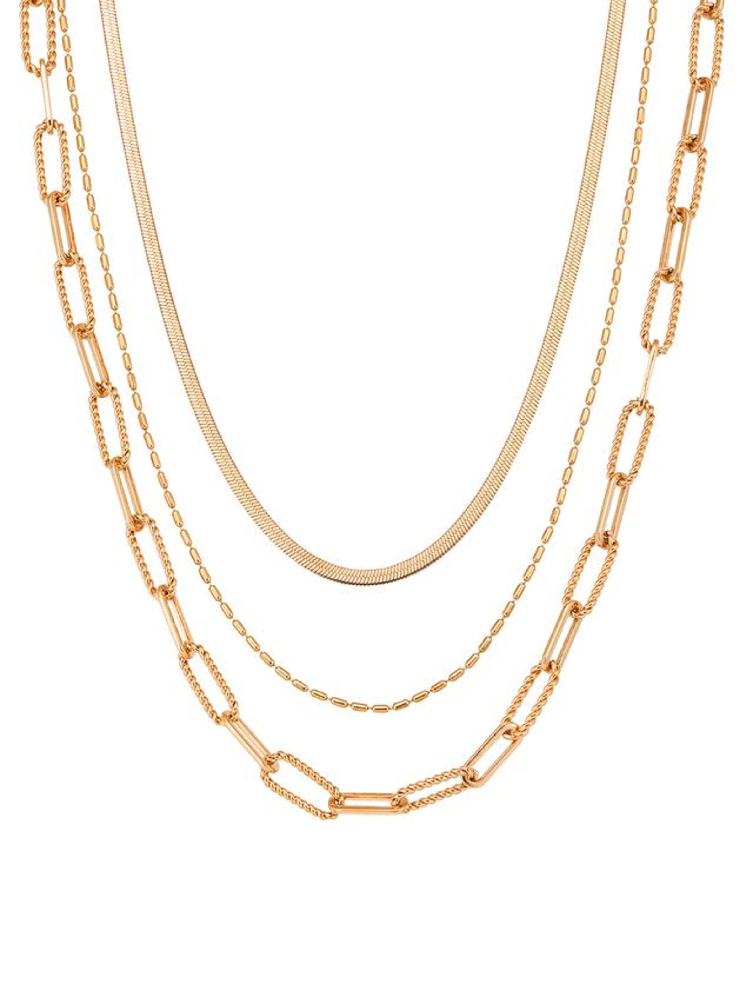 Hey Happiness - Cadena 'Timeless Triple' en oro