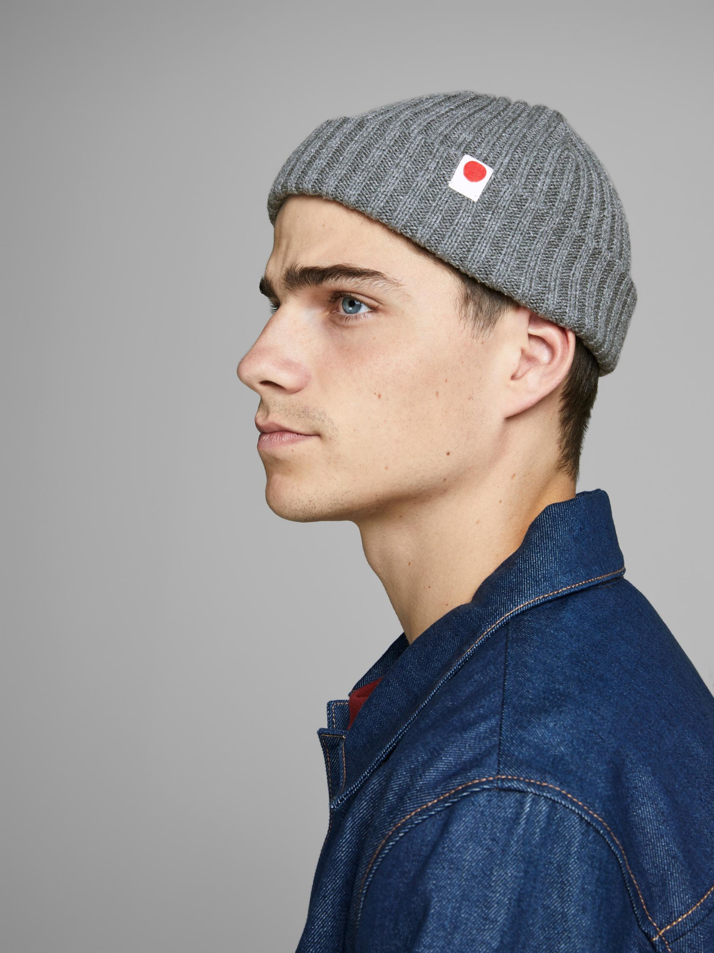 JACK \u0026 JONES Beanie in Mottled Grey 
