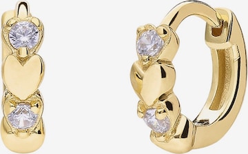 Lucardi Ohrringe 'Einfach' in Gold: Vorderseite