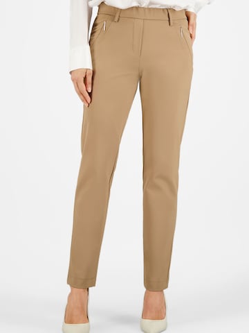 ATELIER GARDEUR Slim fit Trousers in Beige: front