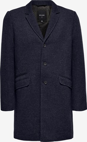 Only & Sons Between-Seasons Coat 'Julian' in Blue: front