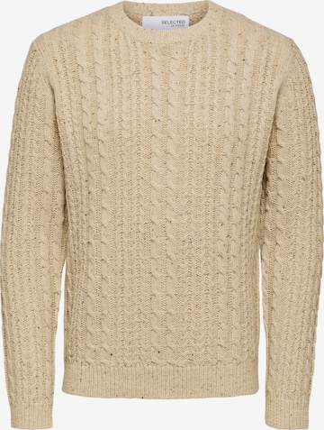 SELECTED HOMME Sweater 'Henry' in Beige: front