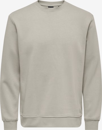 Sweat-shirt 'CONNOR' Only & Sons en gris : devant