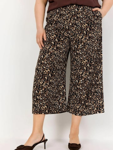 Wasabi Concept Wide leg Broek 'Melina' in Bruin: voorkant