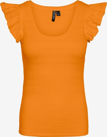 PIECES Majica 'SELMA' | oranžna barva: sprednja stran