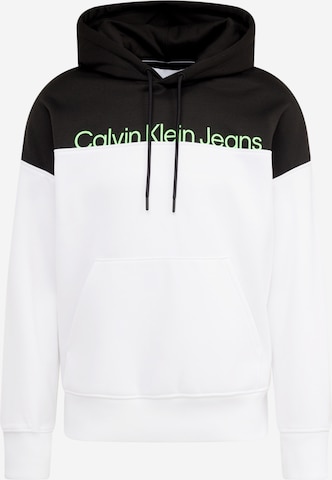 Calvin Klein Jeans Sweatshirt i vit: framsida