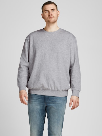 Jack & Jones Plus Sweatshirt in Grey: front