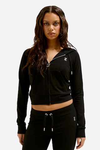 Juicy Couture Sweatjacke 'Ola' in Schwarz: Vorderseite