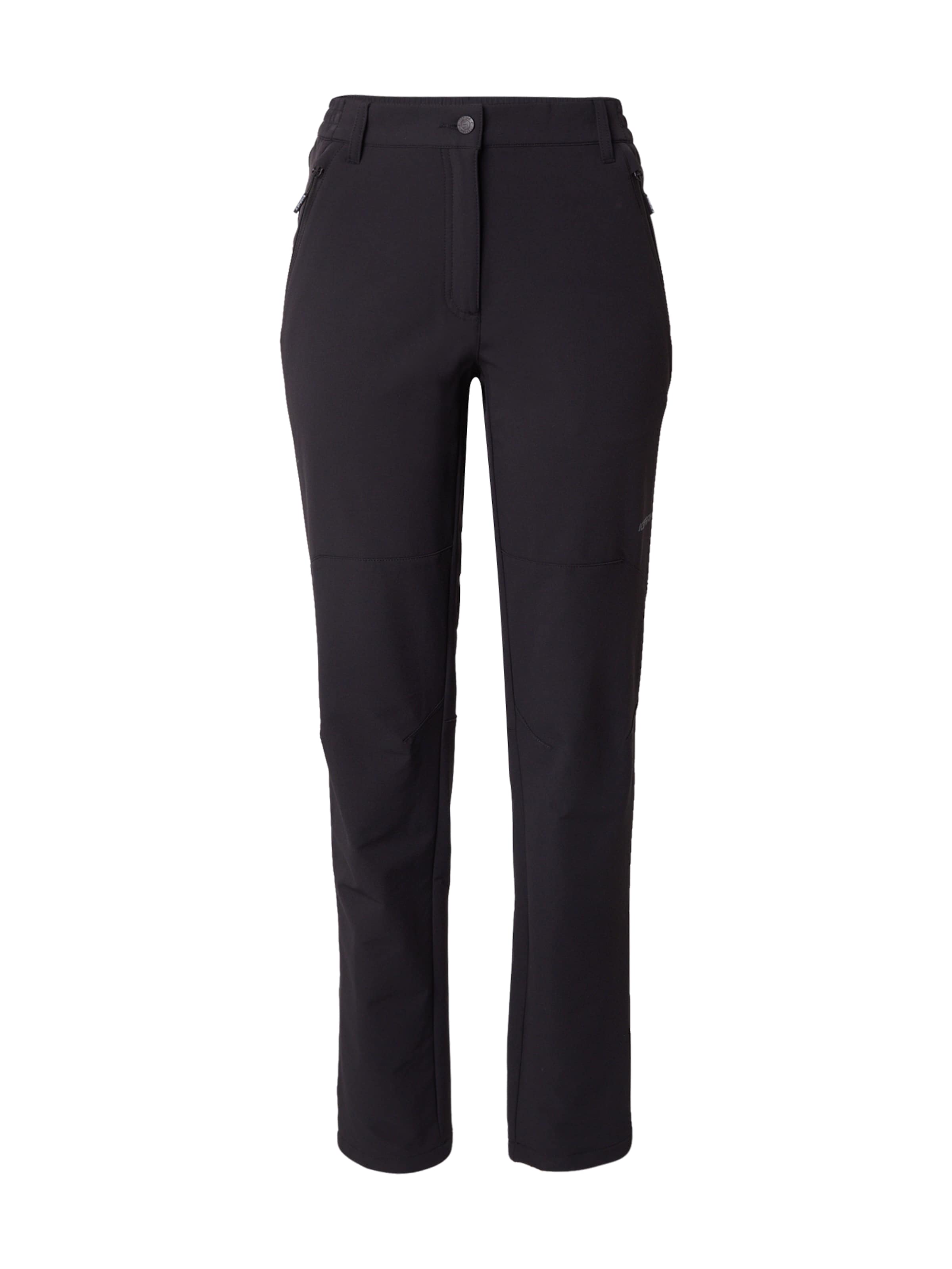 ICEPEAK Štandardný strih Outdoorové nohavice &#x27;Beelitz&#x27; - Čierna: predná strana