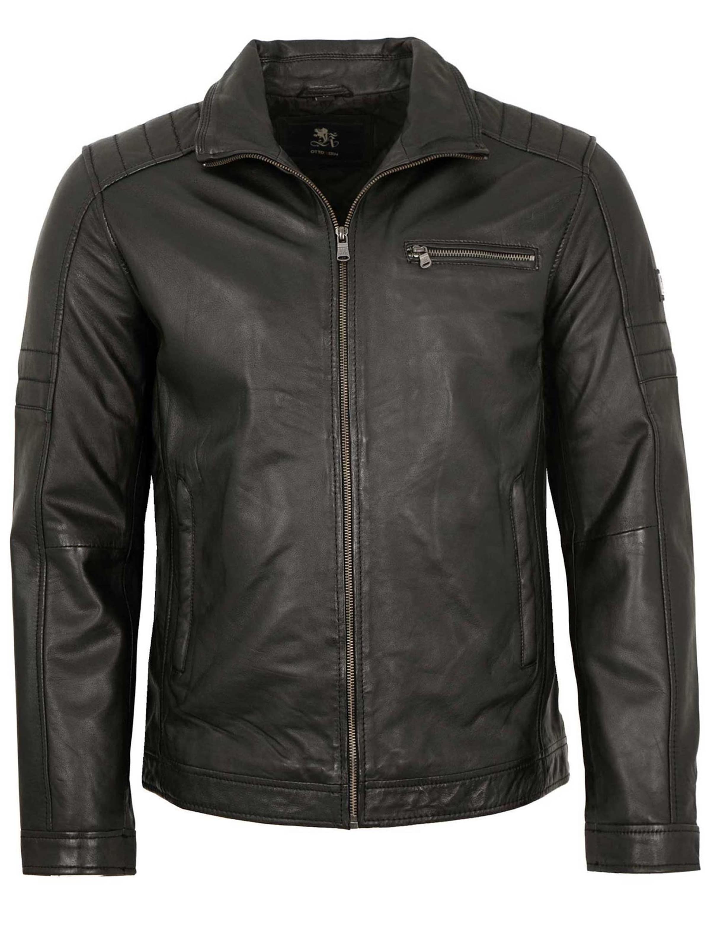 OTTO KERN Tussenjas '104/M' in Zwart: voorkant