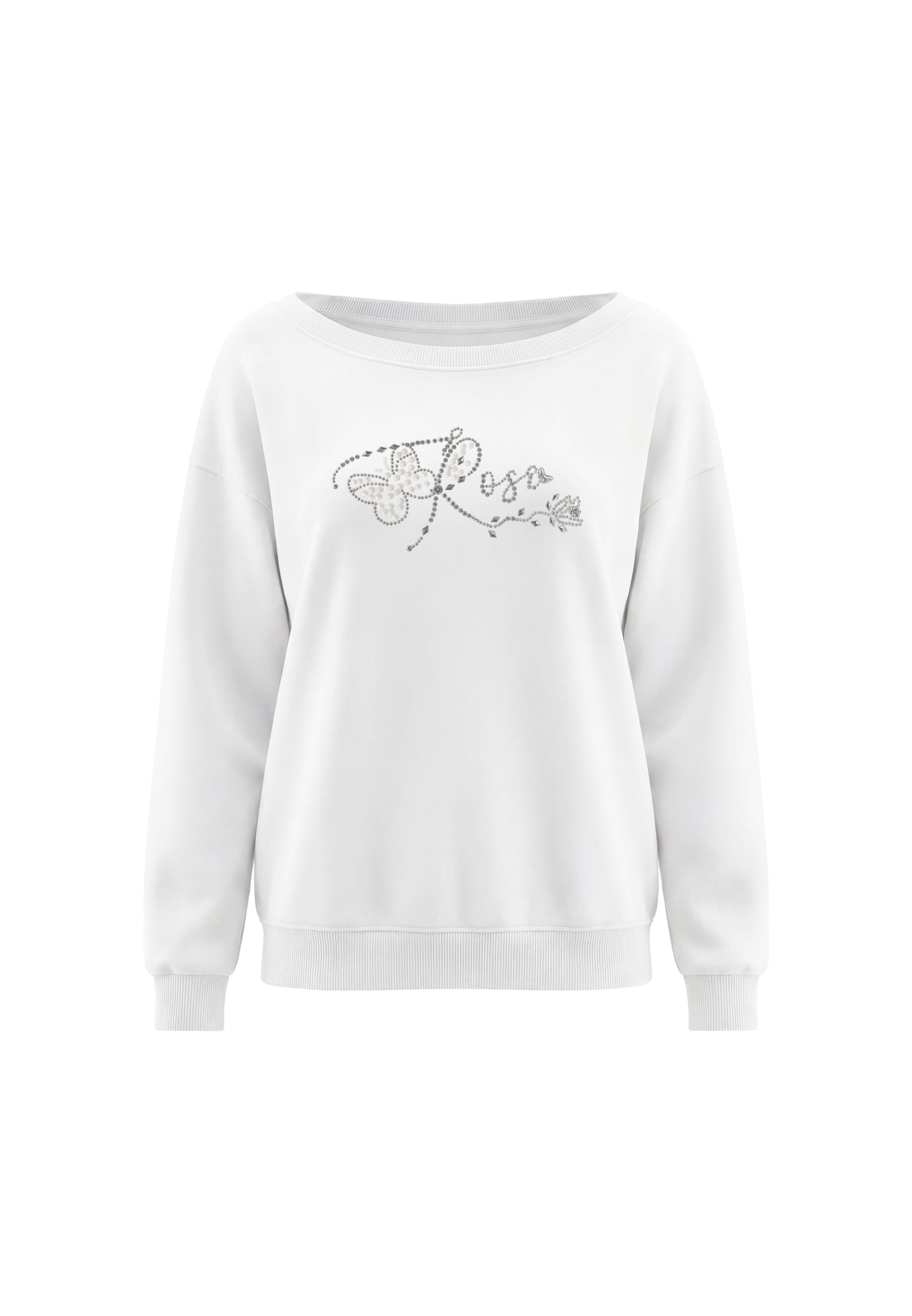 Sweat-shirt MYMO en blanc : devant