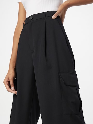 Monki Wide leg Bandplooibroek in Zwart