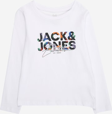 T-Shirt 'JJGEPLAS' JACK & JONES MINI en blanc : devant