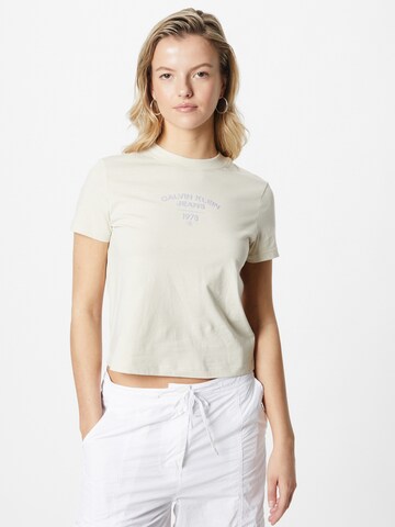 Calvin Klein Jeans Shirt in Beige: front