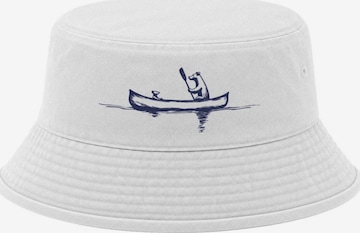 Neverless Hat 'Bär Kanu' in White: front