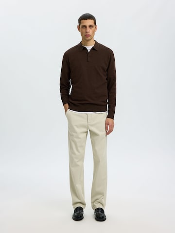 Pull-over 'SLHBerg' SELECTED en marron