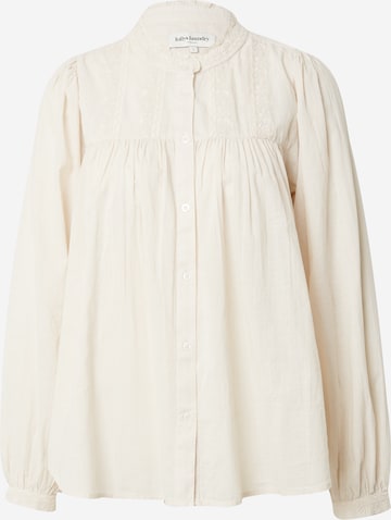 Lollys Laundry Bluse 'Cara' i beige: forside