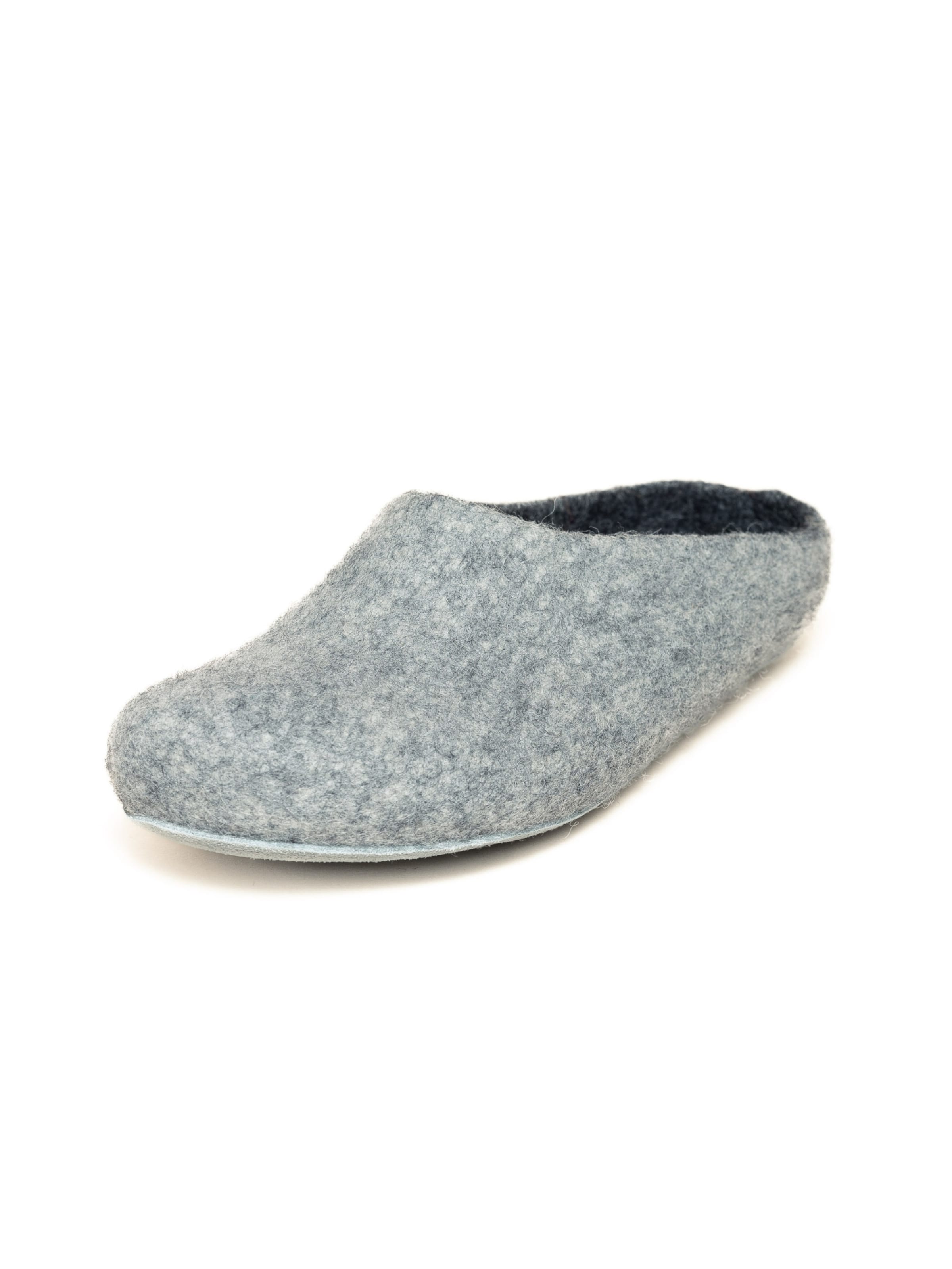MagicFelt Slippers 'Filzpantoffel AP 701' in Grey: front