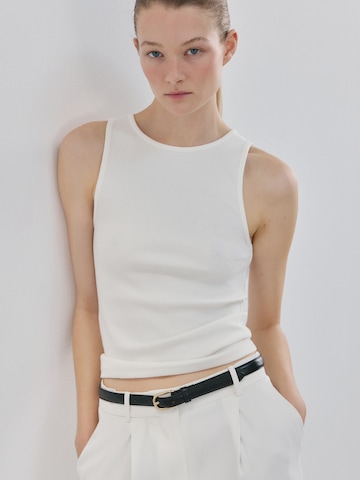 MANGO Top 'BONI' in Wit: voorkant