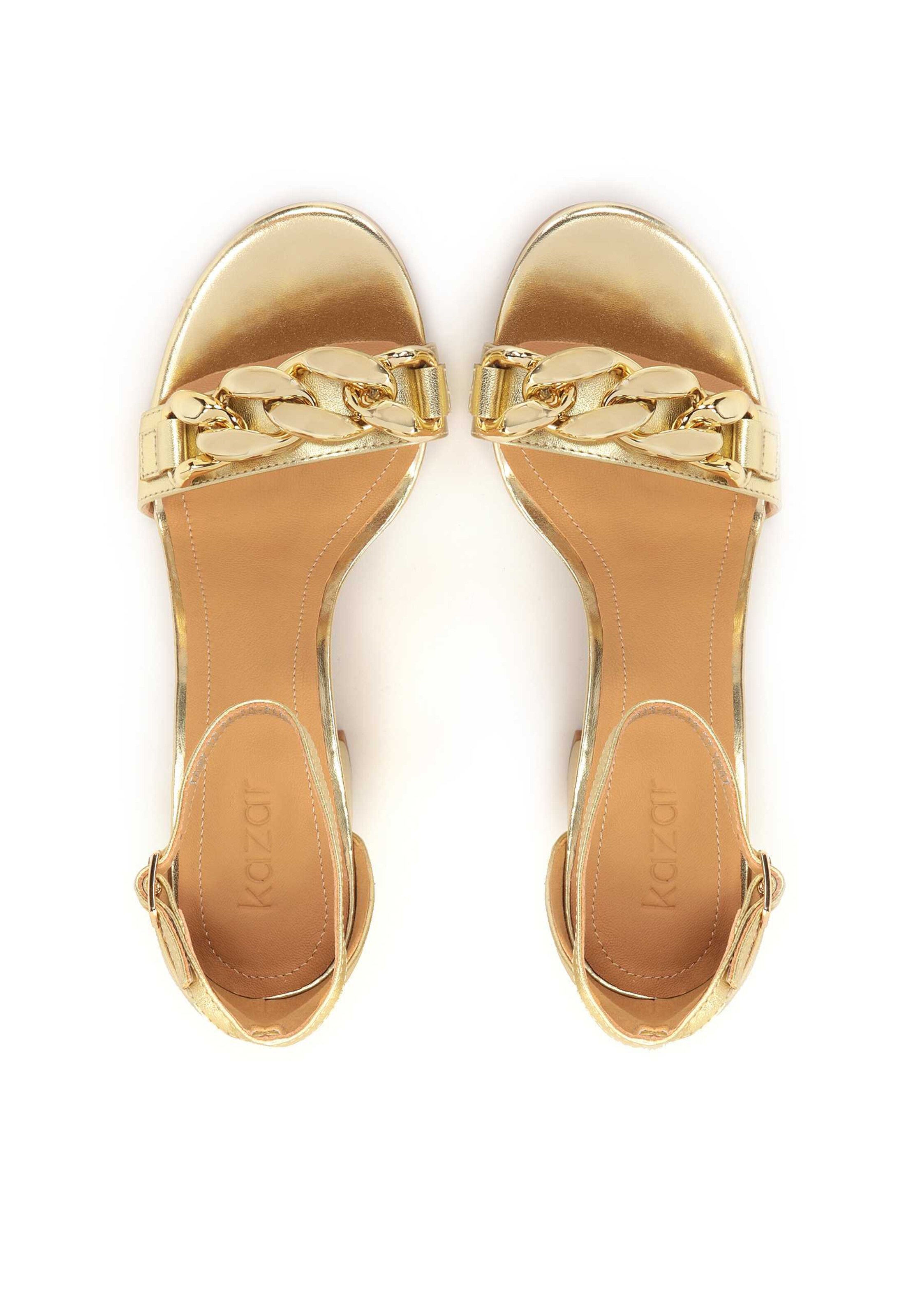 Kazar Sandały z rzemykami w kolorze złoty