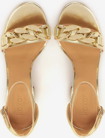 Kazar Sandalen met riem in Goud