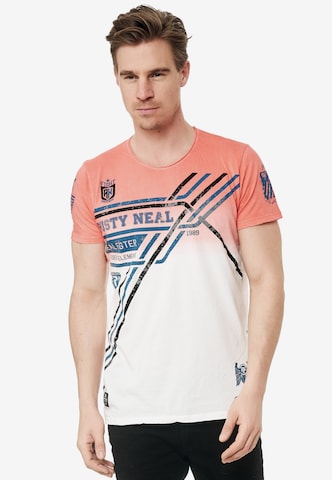 Rusty Neal T-Shirt aus weicher Baumwolle in Weiß: predná strana