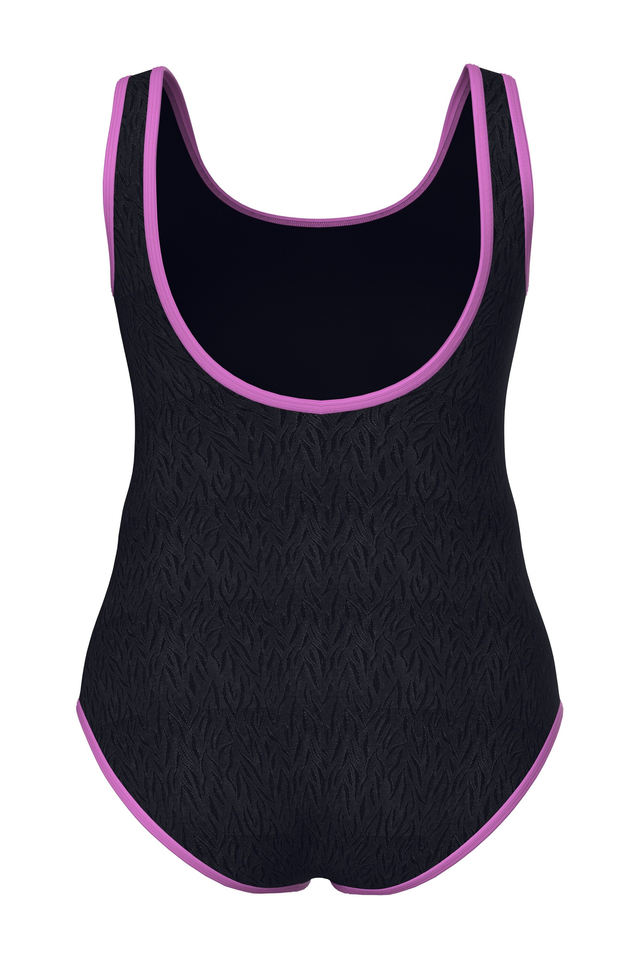 Ulla Popken Bustier Badeanzug in Schwarz