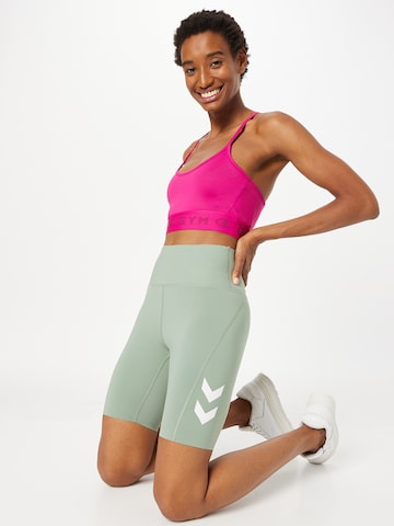 Hummel Skinny Workout Pants 'GRACE' in Green