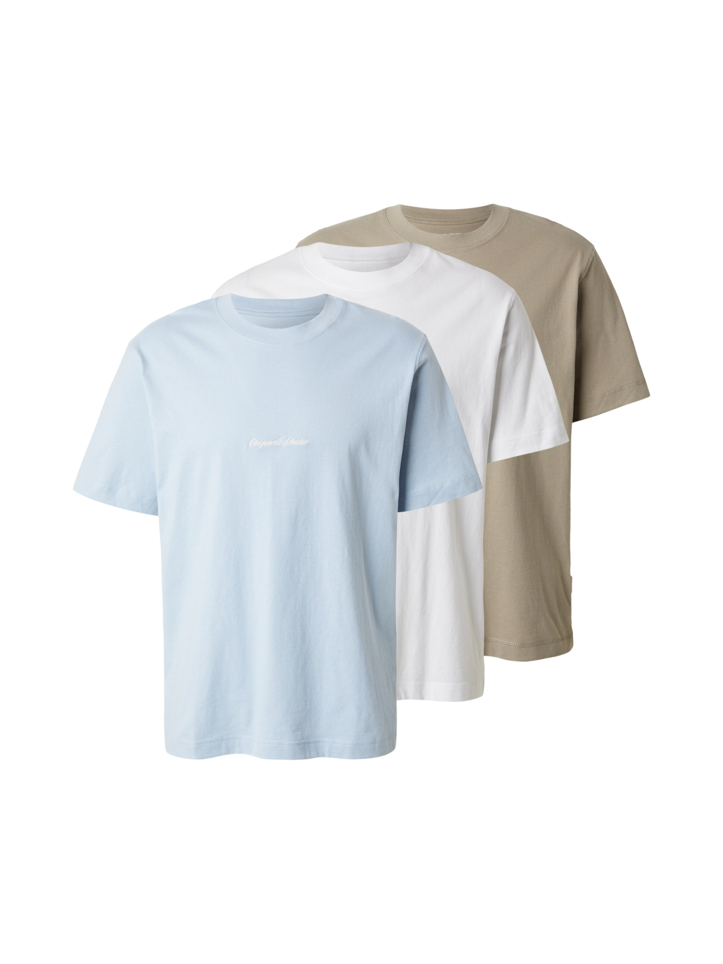 JACK & JONES Футболка 'JORNORREBRO' в Светло-синий / Хаки / Белый, Обзор товара