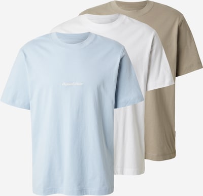 JACK & JONES Majica 'JORNORREBRO' veličine XS u svijetloplava / kaki / bijela, Pregled proizvoda