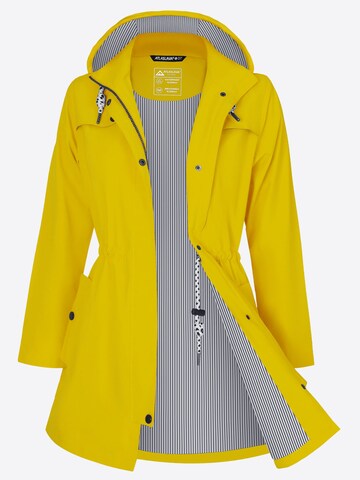 ATLASLAVA Outdoor Coat 'ATLASLAVA Damen Regenjacke Lang' in Yellow: front