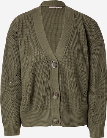 Esqualo Knit Cardigan in Green: front