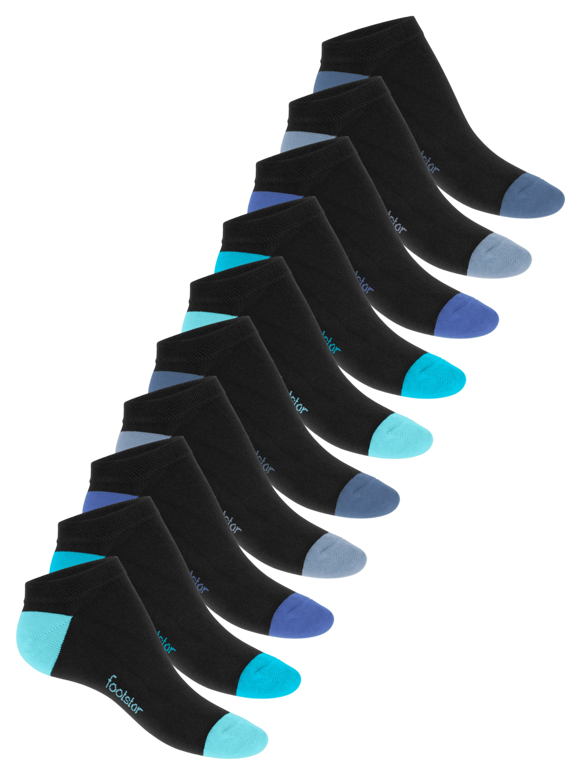 footstar Ankle Socks 'Color Pop' in Blue: front