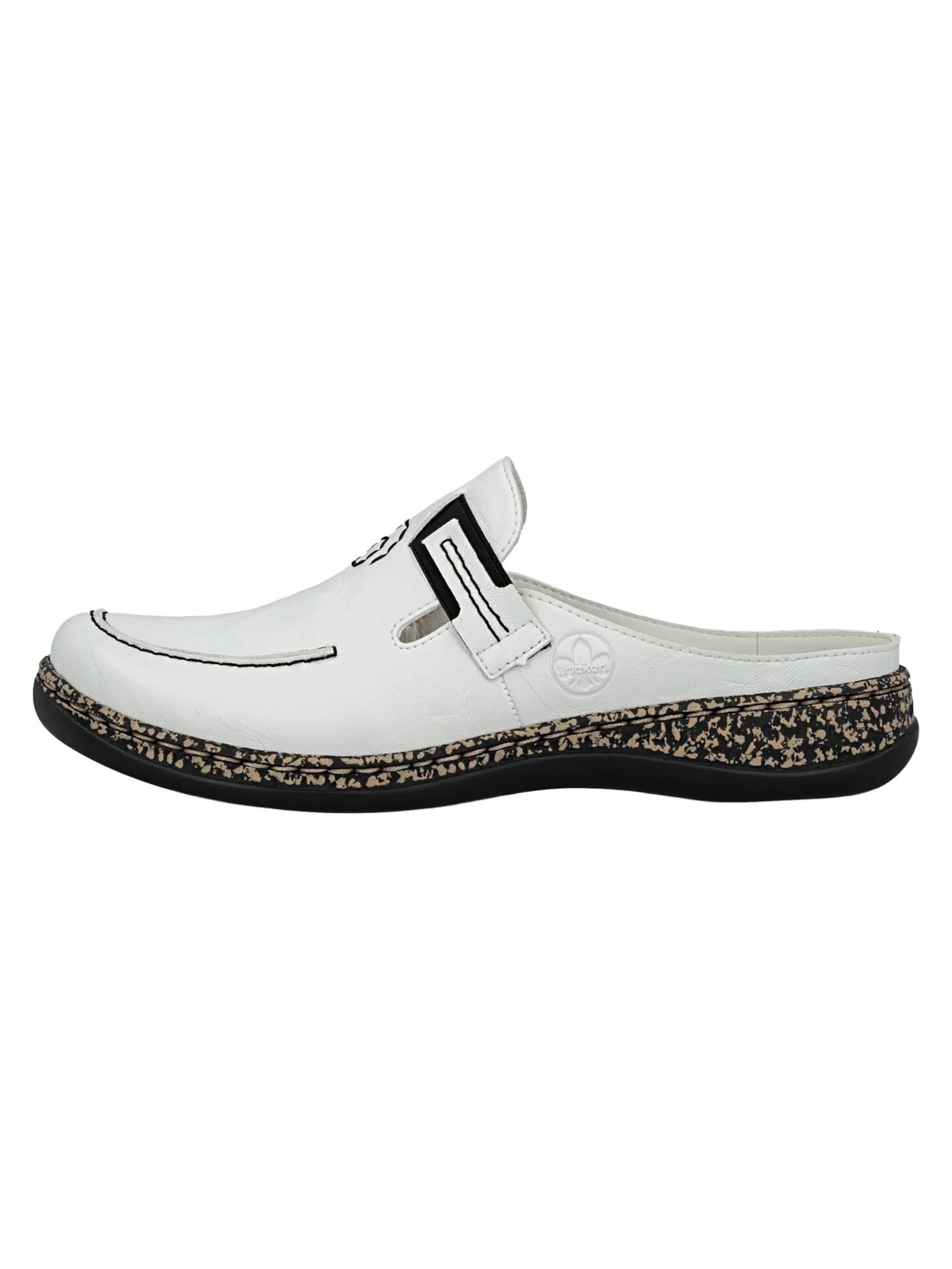 Rieker Clogs 'Basic' in White: front