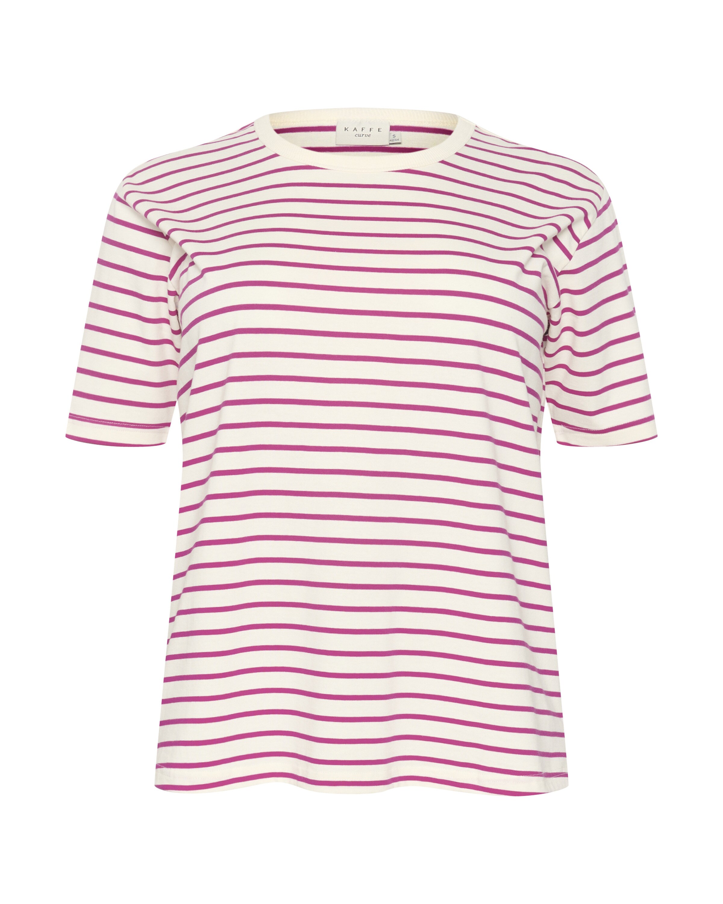 Tricou de la KAFFE CURVE pe alb: față