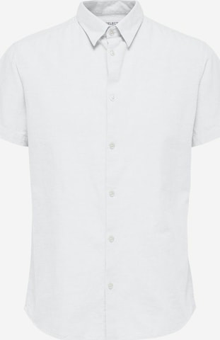 SELECTED HOMME Button Up Shirt in White: front