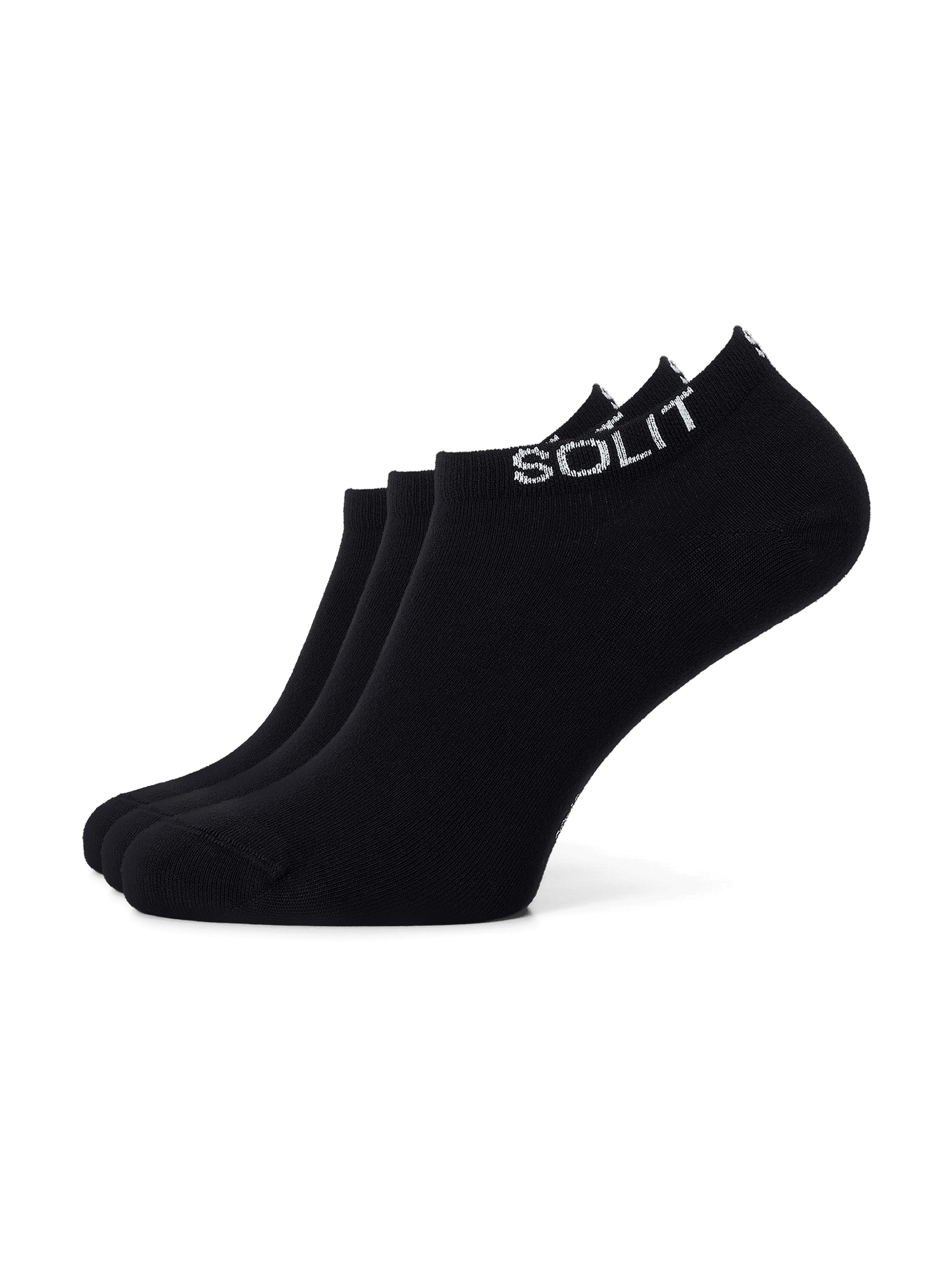 Chaussettes 'Classic Cotton (zwart)' SOLIT socks en noir : devant