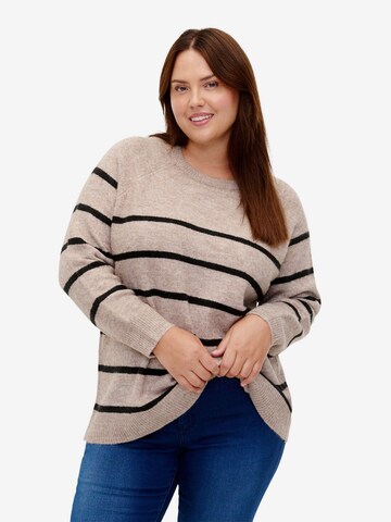 Zizzi Pullover 'SANDIE' i beige