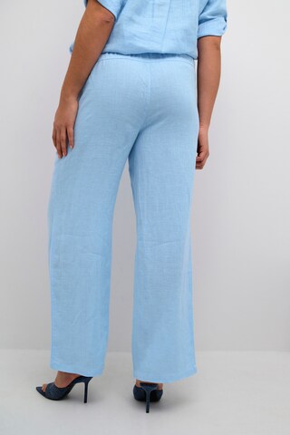 Cream Wide leg Trousers 'Bellis' in Blue