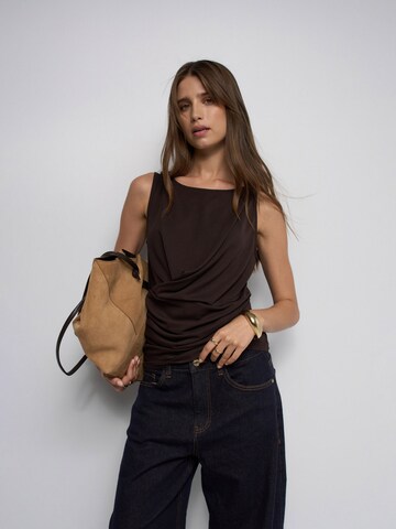 Salsa Jeans Top in Bruin: voorkant