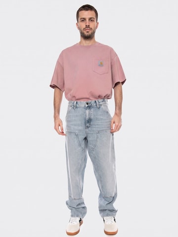 Carhartt WIP Luźne Jeansy 'Double Knee' w kolorze niebieski: przód