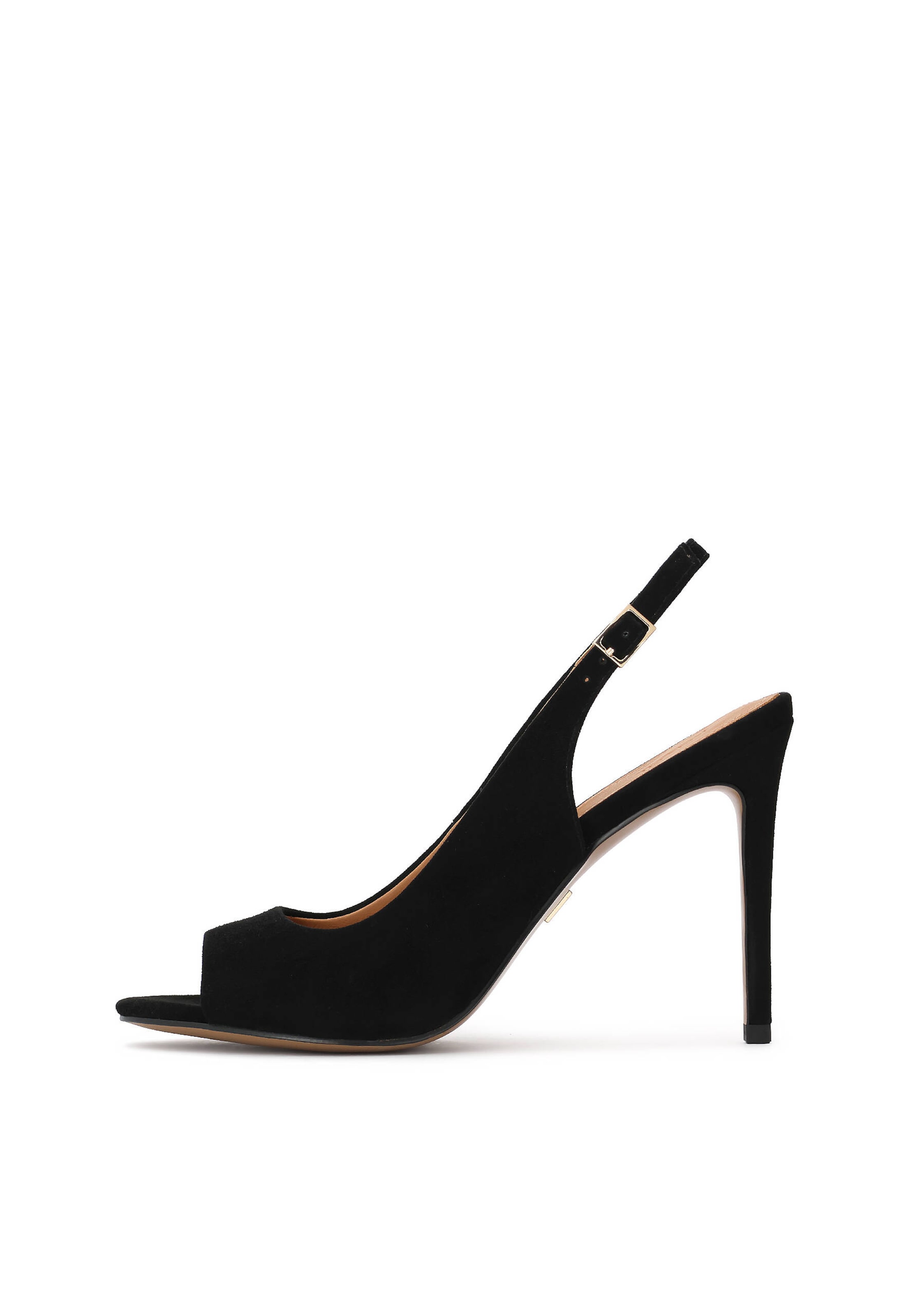 Sandalo di Kazar in nero: frontale